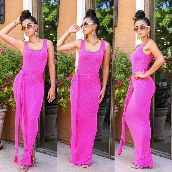 Self tie maxi dress - Picture 3 of 4